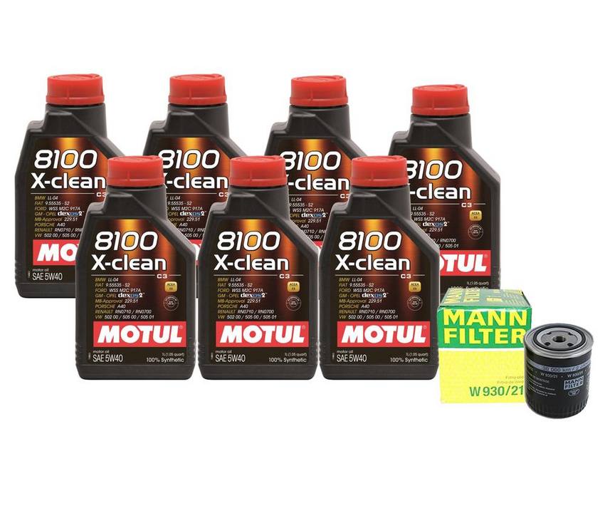 Audi Engine Oil Change Kit - Motul 078115561J (5W-40) (X-CLEAN 8100)